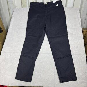 Dickies Womens Chino Pants Black Flat Front Workwear Twill Relaxed Fit 18W NWT